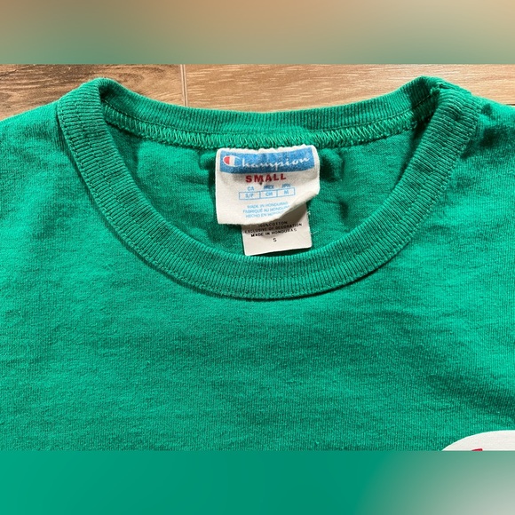 VTG CHAMPION Men’s Small Crewneck Logo Green T-Shirt Excellent Condition 80s VTG - Picture 5 of 9